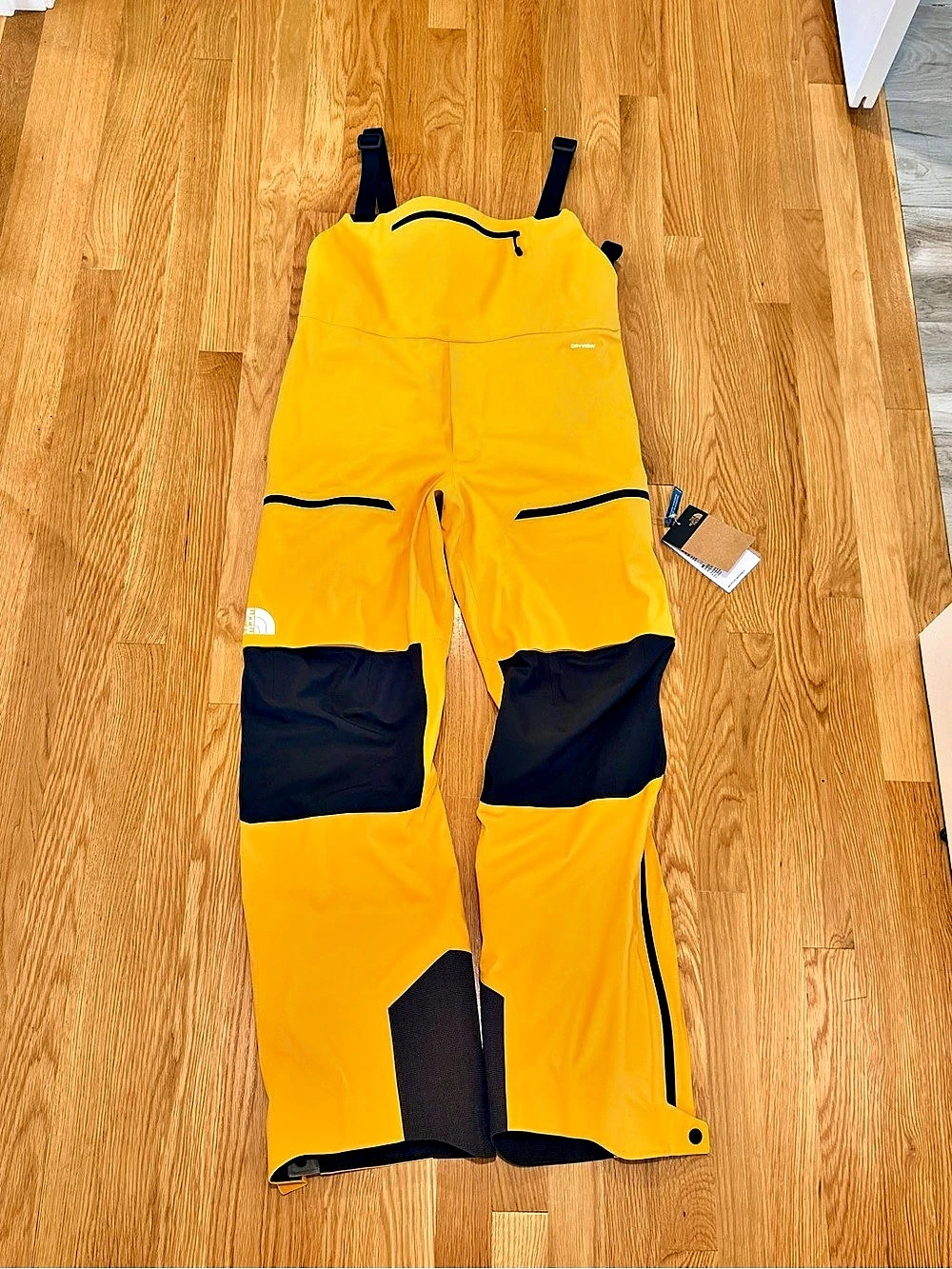 The North Face Summit L5 Men's Bib Pants - Summit Gold/Black - Size Large - NWT